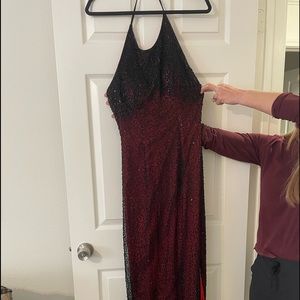 Beautiful black and red dress. Worn once.